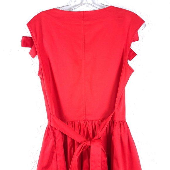 ALEXIS Kelsi Bow Red Mini Cocktail Dress - Picture 10 of 13